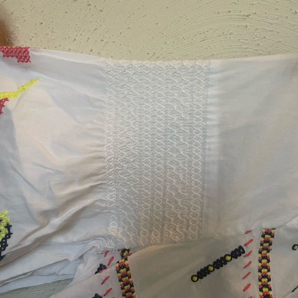 Tanya Taylor White Embroidered Boho Top - Picture 3 of 8